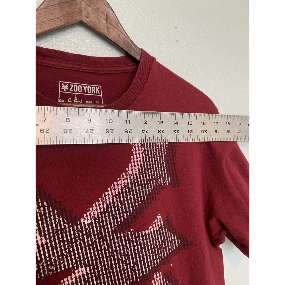 Zoo York Medium Burgundy Mens T-shirt Streetwear New York‎ Y2K